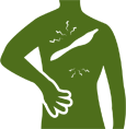 Person with back pain
