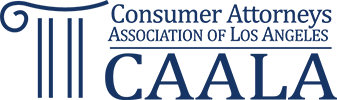 Logo Recognizing Steinberg Injury Lawyers's affiliation with the Consumer Attorneys Association of Los Angeles